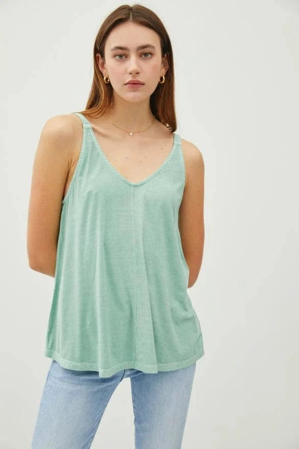 Be Cool Flowy V-Neck Knit Tank - Little Miss Muffin Children & Home