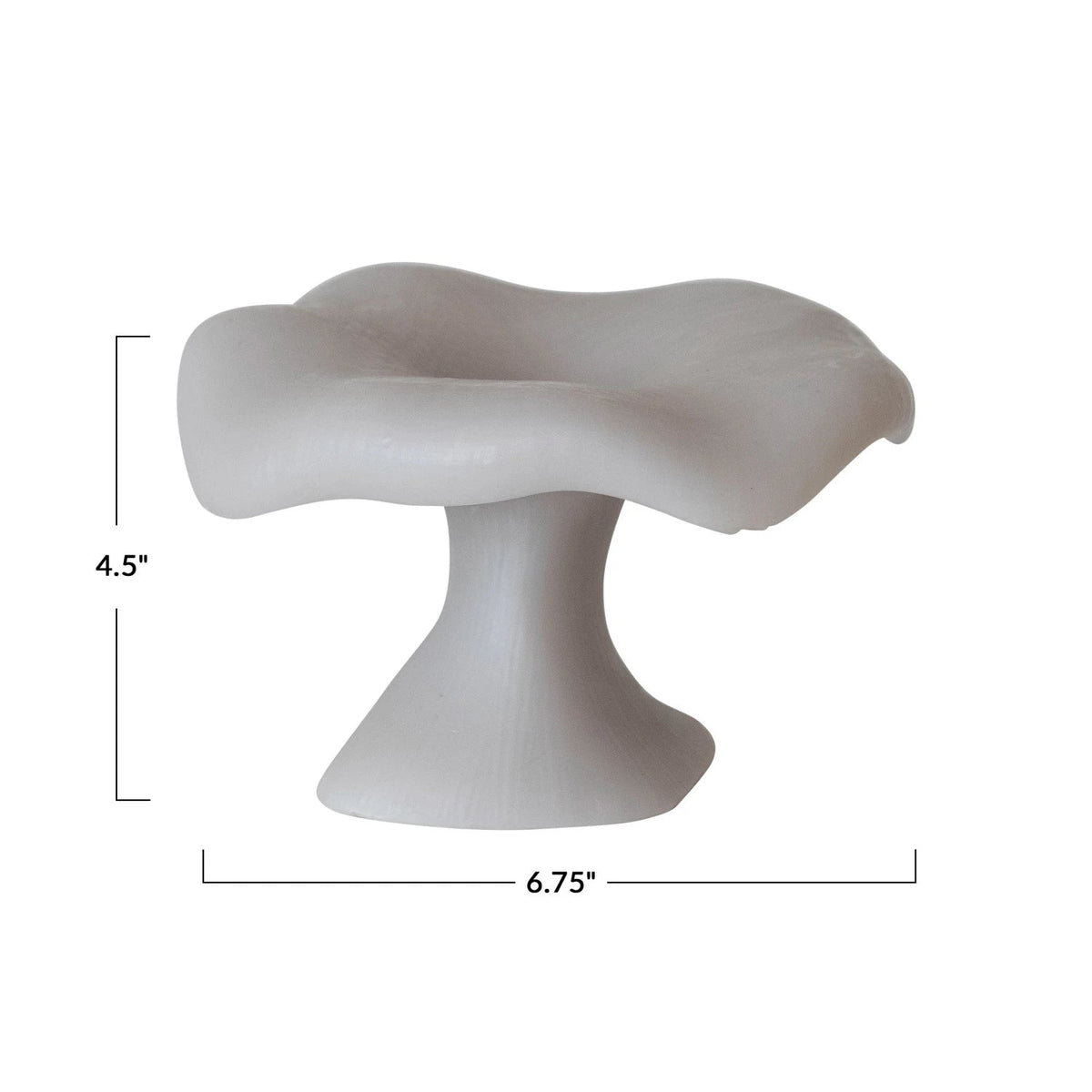 Creative Co-Op Creative Co-op Unscented Mushroom Shaped Candle in Grey - Little Miss Muffin Children & Home