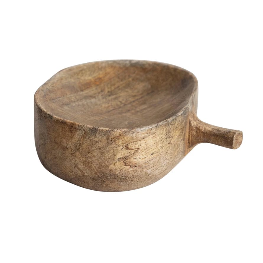 Creative Co-Op Creative Co-op Carved Mango Wood Pumpkin Shaped Bowl, Stained Finish - Little Miss Muffin Children & Home
