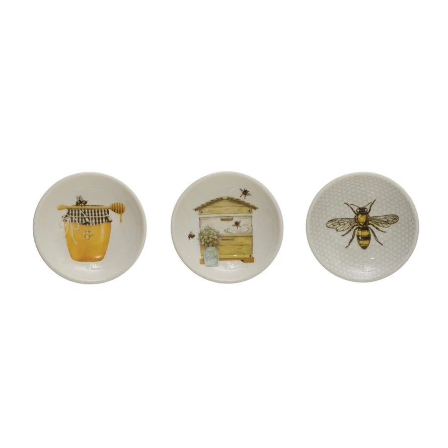 Creative Co-Op Creative Co-op 3" Round Honey Bee Dishes - Little Miss Muffin Children & Home