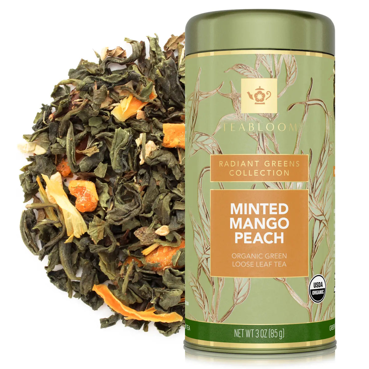 Teabloom Minted Mango Peach Loose Leaf Tea Canister - Little Miss Muffin Children & Home