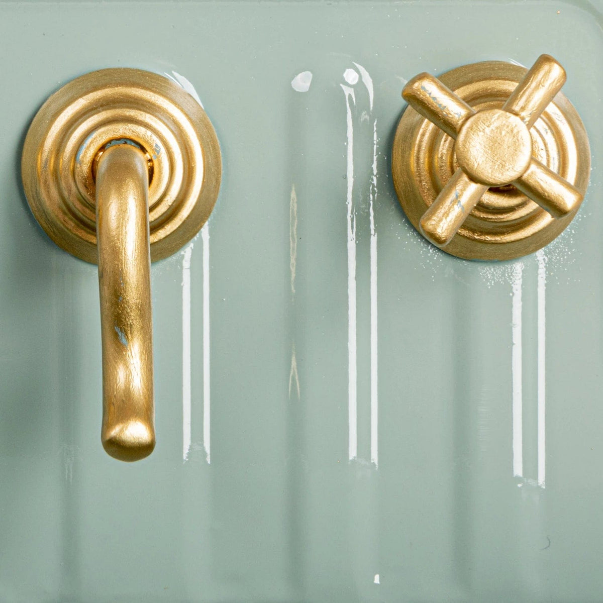 Creative Co-op Creative Co-op Metal Soap Dish, Grey Sink with Gold Faucet - Little Miss Muffin Children & Home