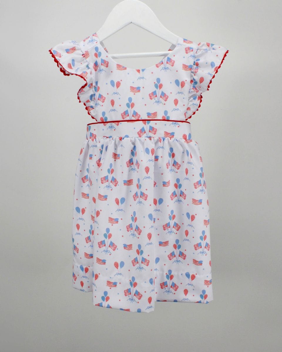 Charming Little One Charming Little One Blooming Independence Sienna Dress - Little Miss Muffin Children & Home