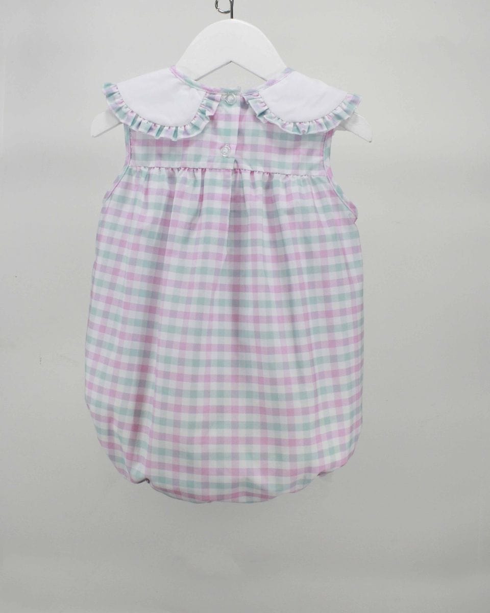 Charming Little One Charming Little One Light Blue and Pink Plaid Gemma Bubble - Little Miss Muffin Children & Home