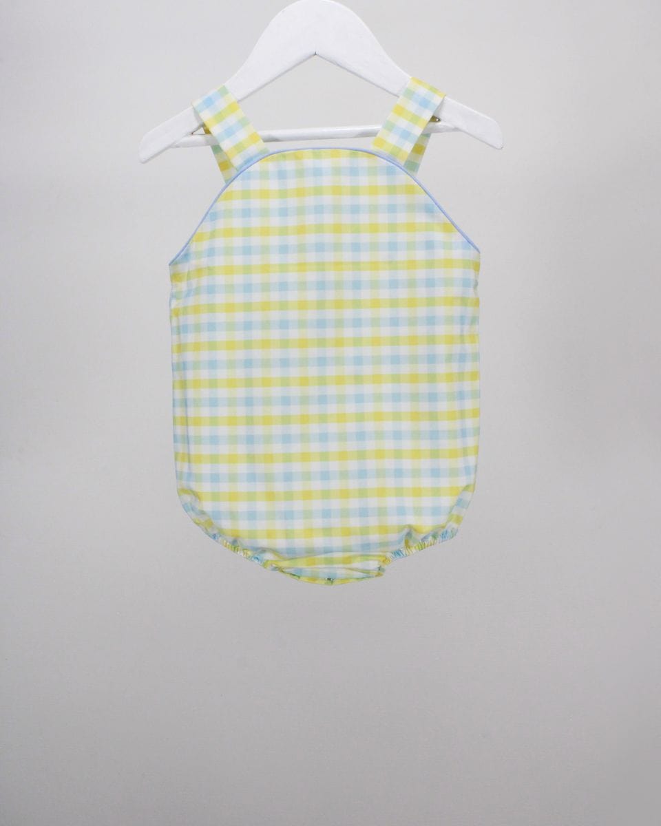 Charming Little One Charming Little One Yellow and Light Blue Plaid Adam Bubble - Little Miss Muffin Children & Home