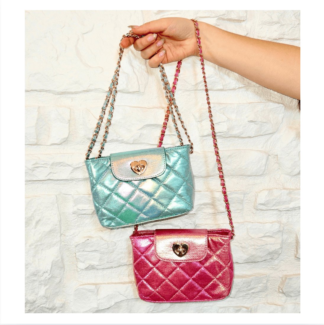 Carrying Kind Metallic Aqua Paige Handbag - Little Miss Muffin Children & Home
