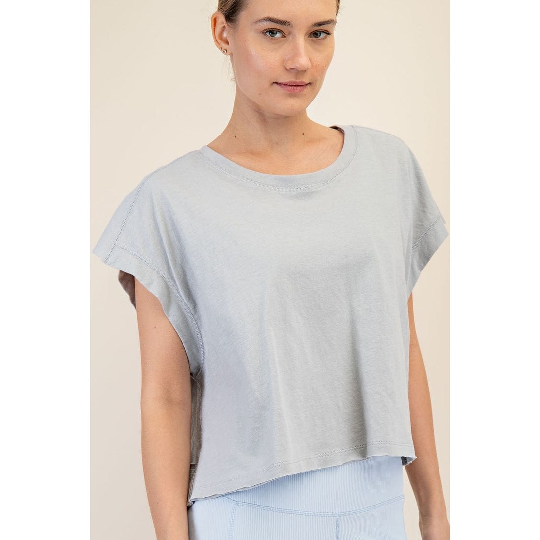 Rae Mode Cotton Slub Short Sleeve Open Back Top - Little Miss Muffin Children & Home