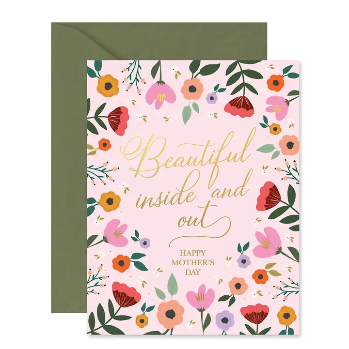 Ginger P Designs Mother's Day Beautiful Inside and Out Greeting Card - Little Miss Muffin Children & Home