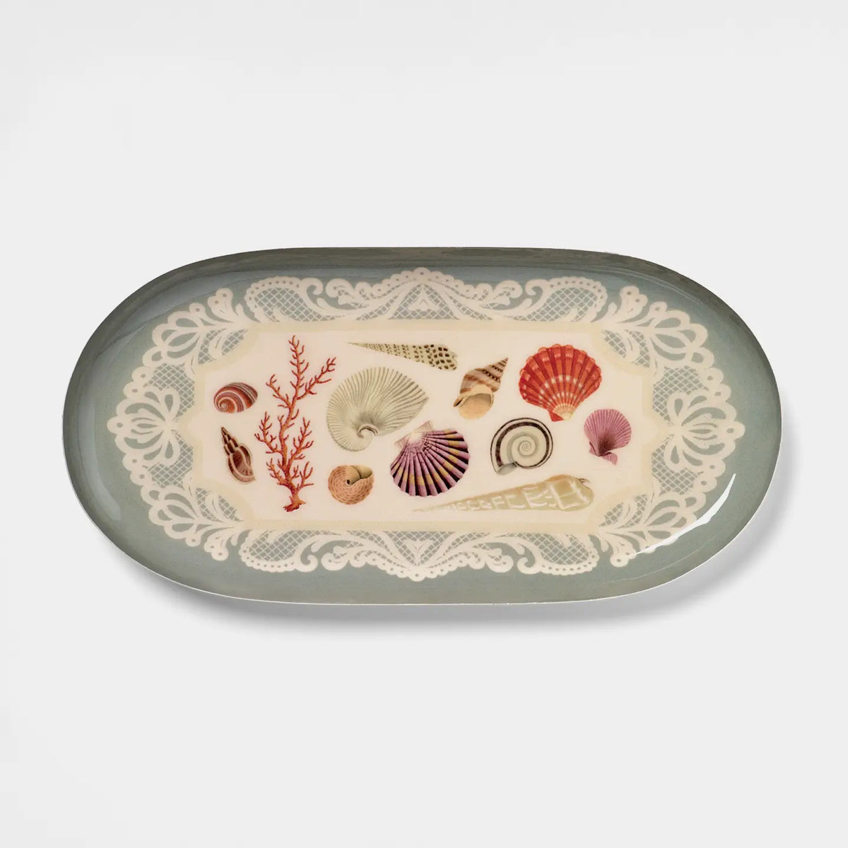 Roomytown Specimens of the Sea Oval Enamel Tray - Little Miss Muffin Children & Home