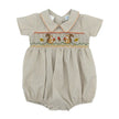 Lulu Bebe Noah Autumn Tails Smocked Collared Bubble - Little Miss Muffin Children & Home
