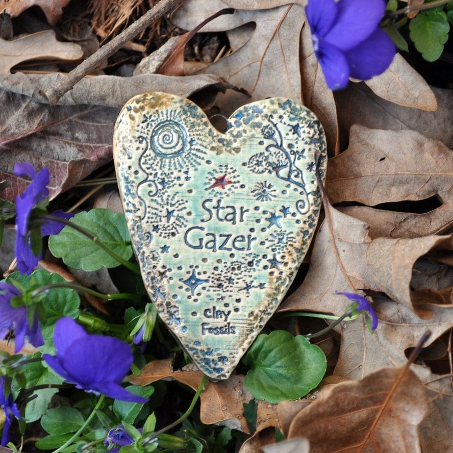 Clay Fossils Clay Fossils Star Gazer Handmade Pottery Heart Memento - Little Miss Muffin Children & Home