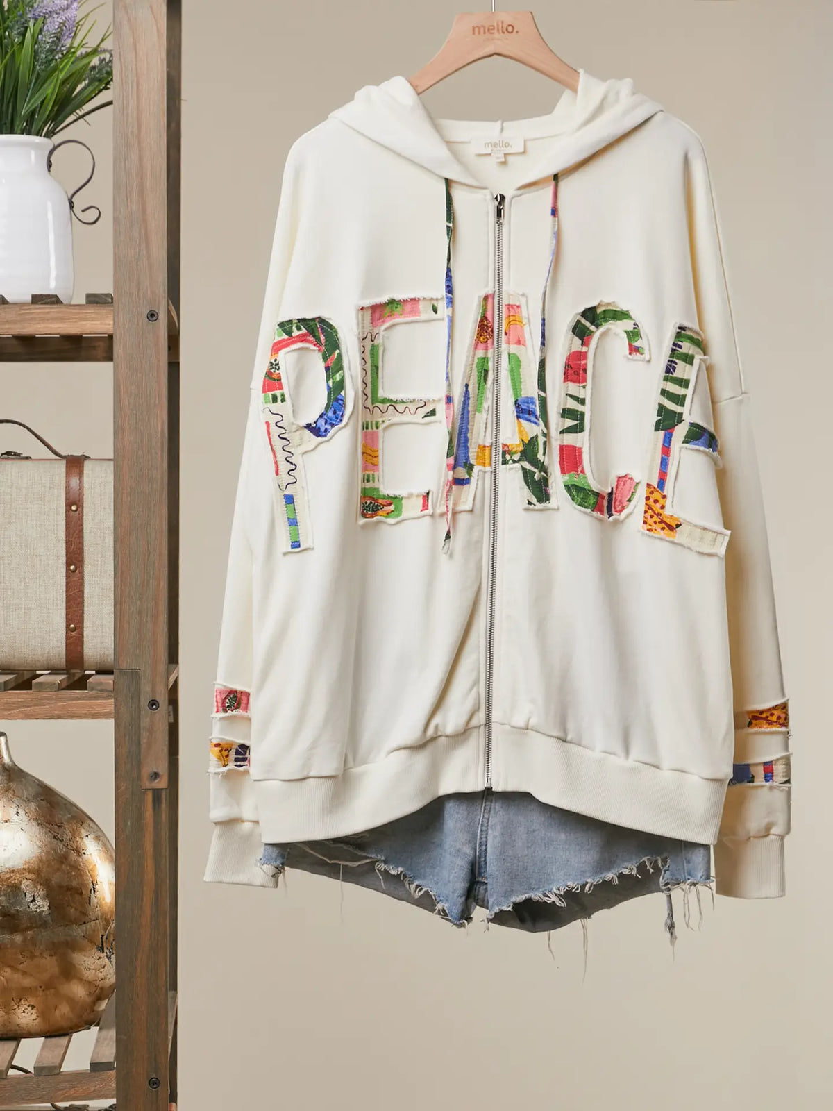 Mello. Flower Fabric Hooded Sweatshirt - Little Miss Muffin Children & Home