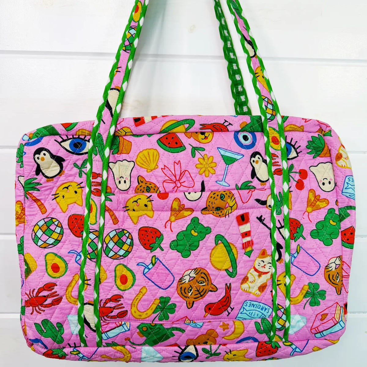 Folklore Couture Lucky Vibes Pink Quilted Weekender Duffle Bag - Little Miss Muffin Children & Home