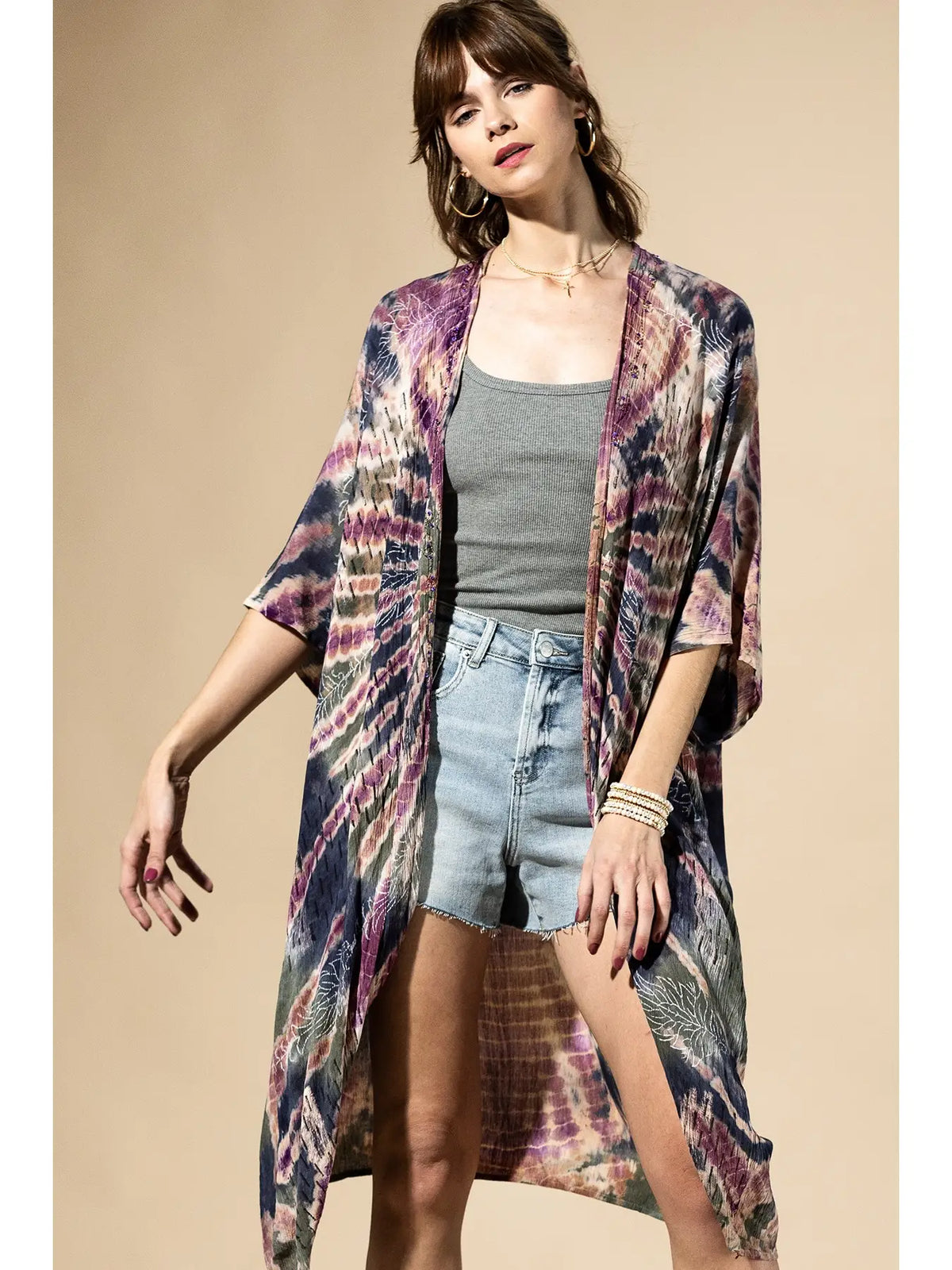 Urbanista Midnight Moss Tie-Dye Kimono - Little Miss Muffin Children & Home