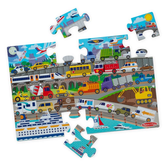 Melissa & Doug Traffic Jam 24pc Floor Puzzle - Little Miss Muffin Children & Home