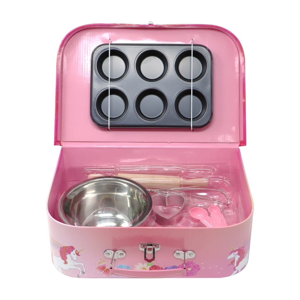Pink Poppy Pink Poppy Unicorn Butterfly 6 Piece Kids Baking Set & Carry Case - Little Miss Muffin Children & Home