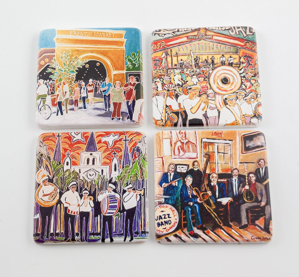 The Parish Line The Parish Line New Orleans Coaster Set by Connie K. (Set of 4) - Little Miss Muffin Children & Home