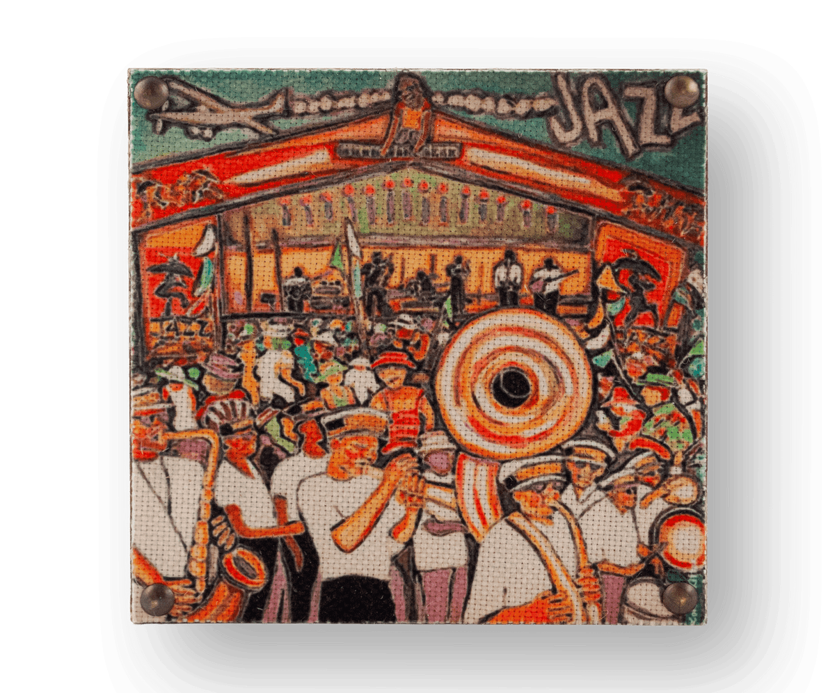 The Parish Line The  Parish Line Jazz Fest Art Block - Little Miss Muffin Children & Home