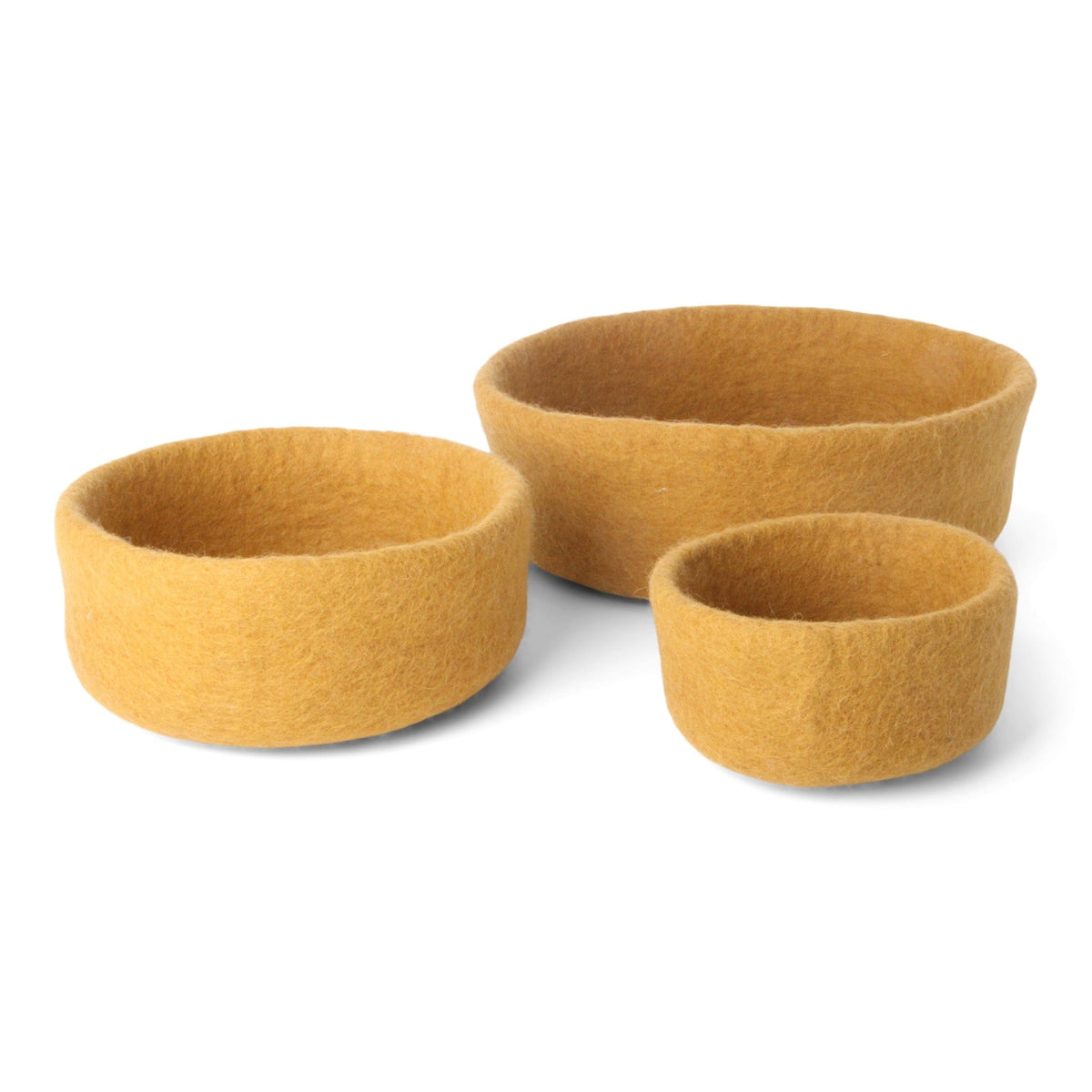 Gry & Sif Ochre Felt Bowl, 3 Sizes Available - Little Miss Muffin Children & Home
