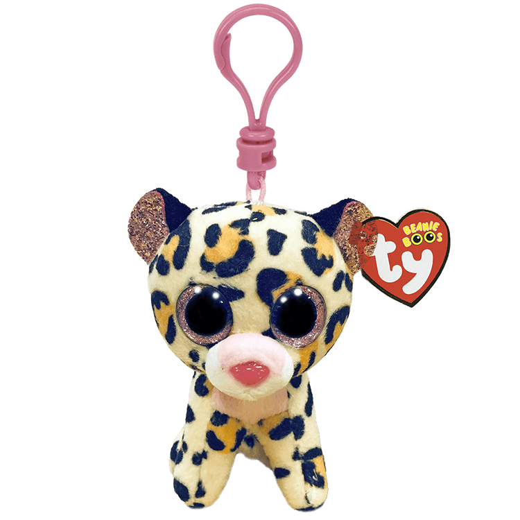 Ty Inc Beanie Boo's Clip - Livvie the Brown and Pink Leopard - Little Miss Muffin Children & Home