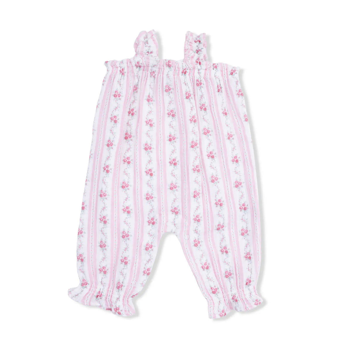 Angel Dear Winding Roses Stripe Ruffly Strap Overall - Little Miss Muffin Children & Home