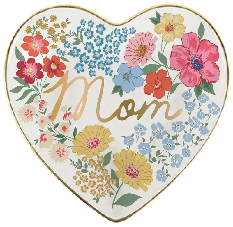 Soiree-Sisters Mom Floral Heart Mother's Day Ceramic Trinket Tray - Little Miss Muffin Children & Home