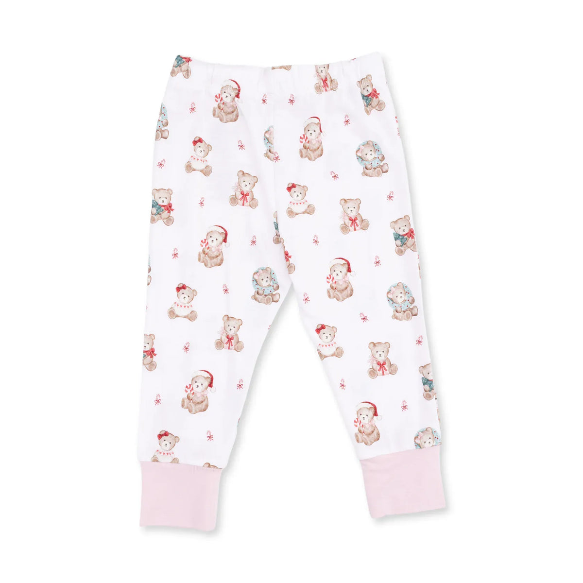 Angel Dear Christmas Teddy Bears Pink Long Sleeve Loungewear Set - Little Miss Muffin Children & Home