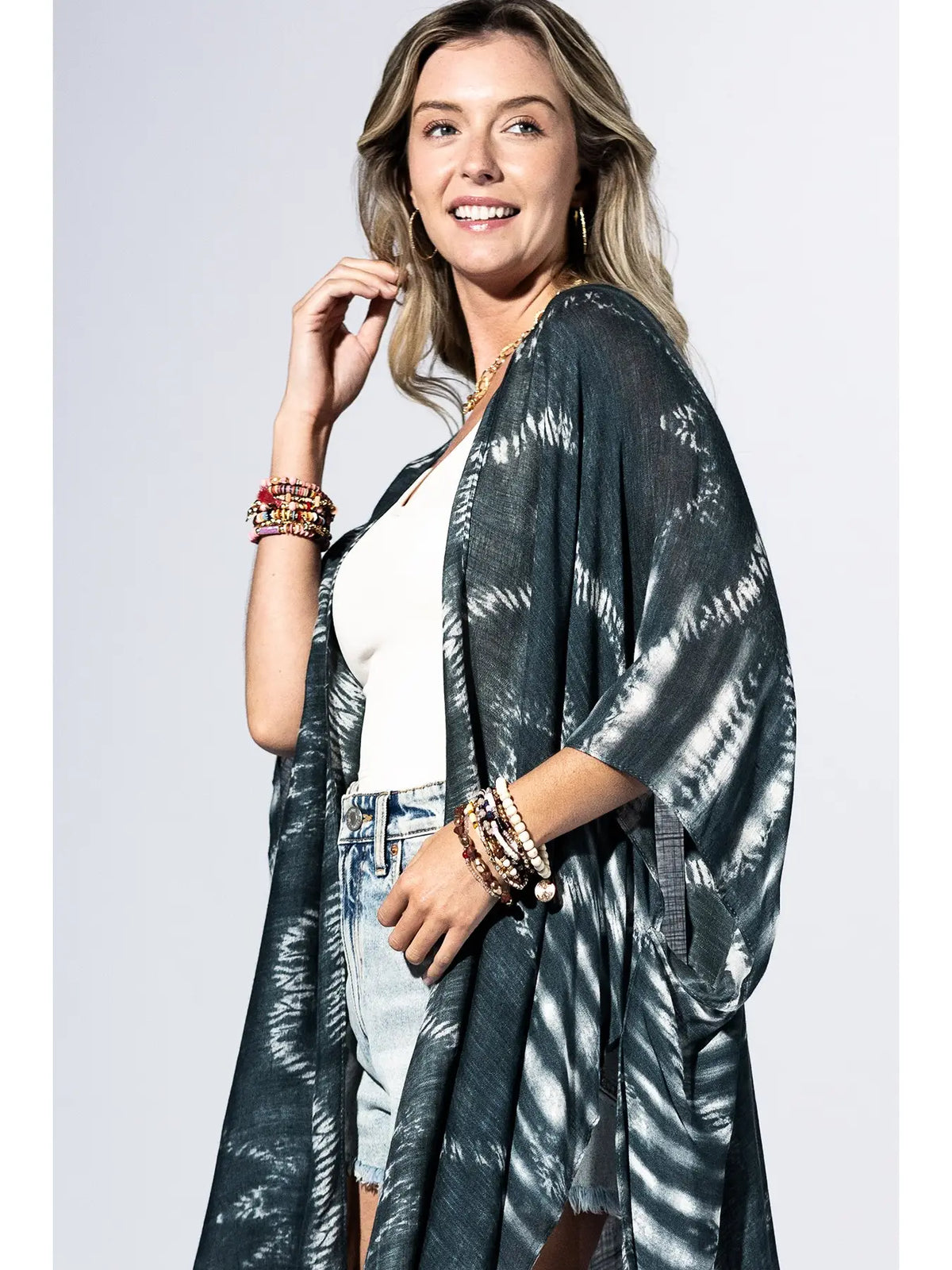 Urbanista Navy Blue Shibori Tie-Dye Kimono - Little Miss Muffin Children & Home
