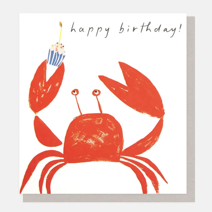Notes & Queries Inc Birthday Crab Greeting Card Caroline Gardner - Little Miss Muffin Children & Home