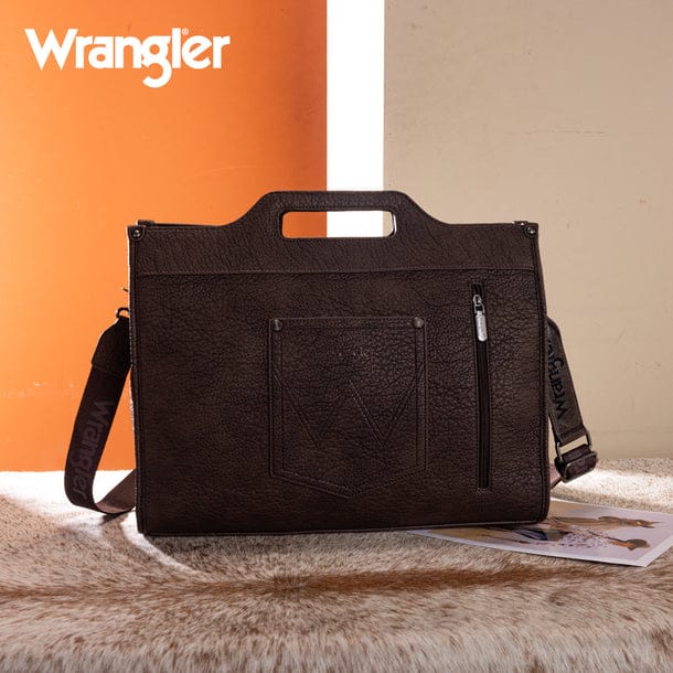 Montana West Coffee  Wrangler Genuine Cowhide Carry-All Cowhide Large Tote/Crossbody - Little Miss Muffin Children & Home