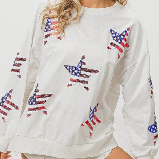 Rosa Clothing Rosa Clothing Independence Day Sequined Sweatshirt - Little Miss Muffin Children & Home