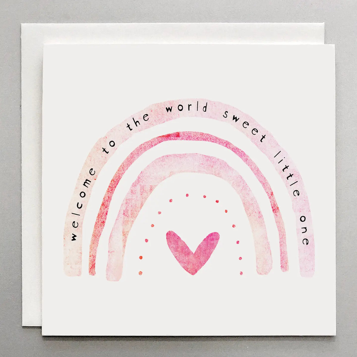 Susan Case Designs Welcome To The World Pink Rainbow - Baby Card - Little Miss Muffin Children & Home