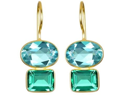 Amelia Rose Jewelry Double Valencia Aqua & Mint Earrings - Little Miss Muffin Children & Home