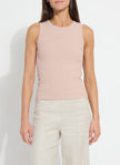 Andreia Ribbed Knit Tank in Sabbia Rose by Lysse