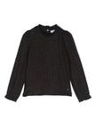 Abel & Lula Abel & Lula Glitter Knit Frill Neck Blouse - Little Miss Muffin Children & Home