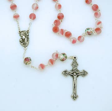 Contreras Designs Pink Frosted Rosary - Little Miss Muffin Children & Home