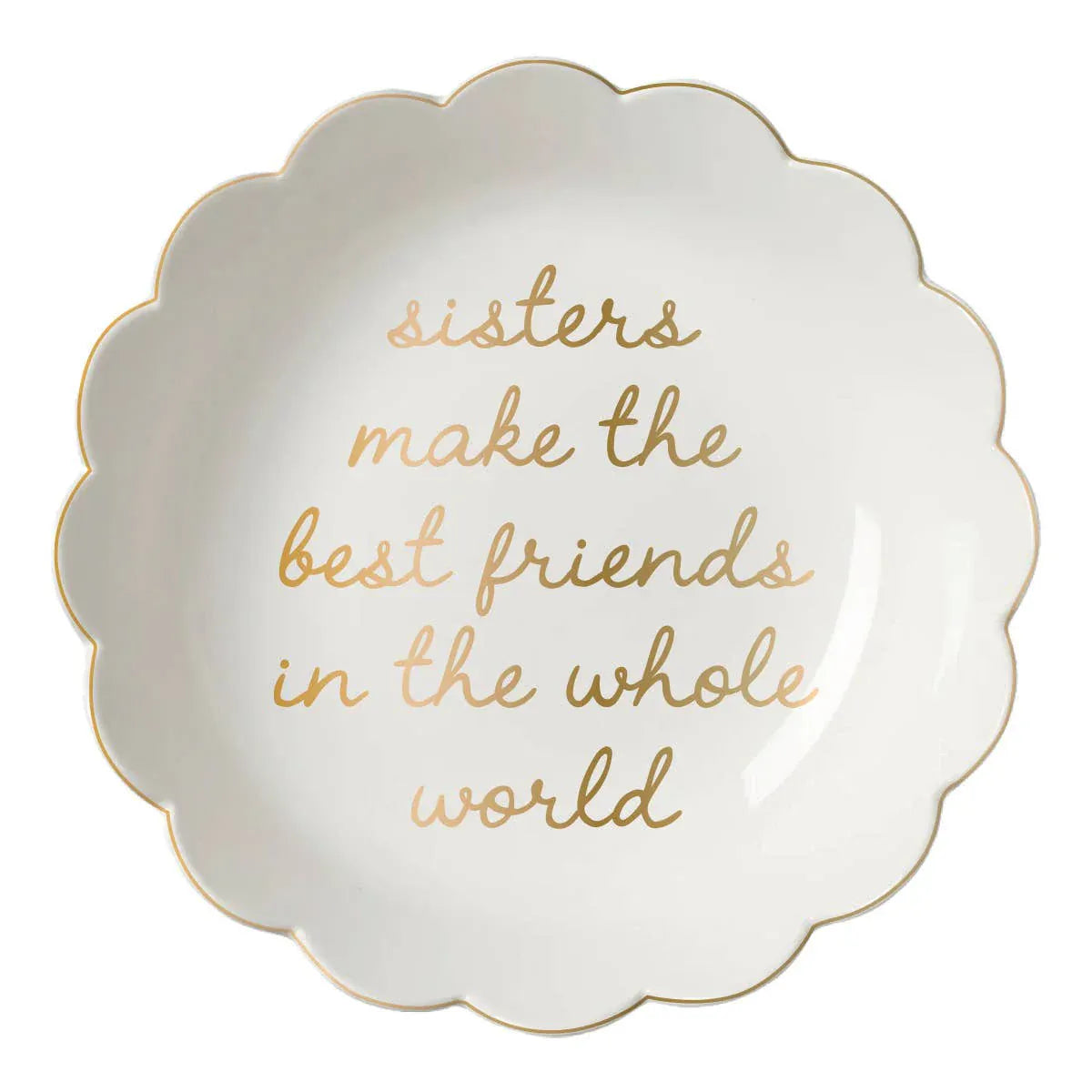 Soiree-Sisters Sisters Scallop Ceramic Trinket Tray - Little Miss Muffin Children & Home