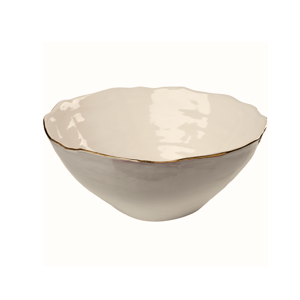 Abigail's Home Decor Gold Rim Serving Bowl with Crown - Little Miss Muffin Children & Home