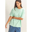 Double Zero Boxy Crew Neck T-Shirt in Mint - Little Miss Muffin Children & Home