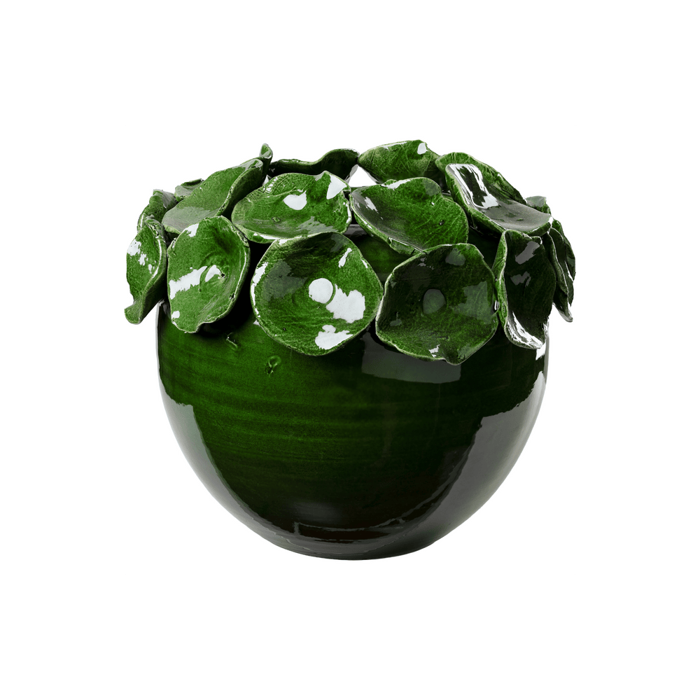 Abigail's Home Decor Nasturtium Green Cachepot with Petals - Little Miss Muffin Children & Home
