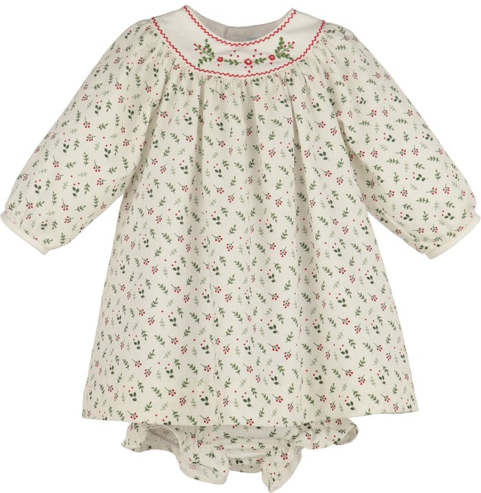 Casero & Associates Red Mistletoe Set Dress - Little Miss Muffin Children & Home