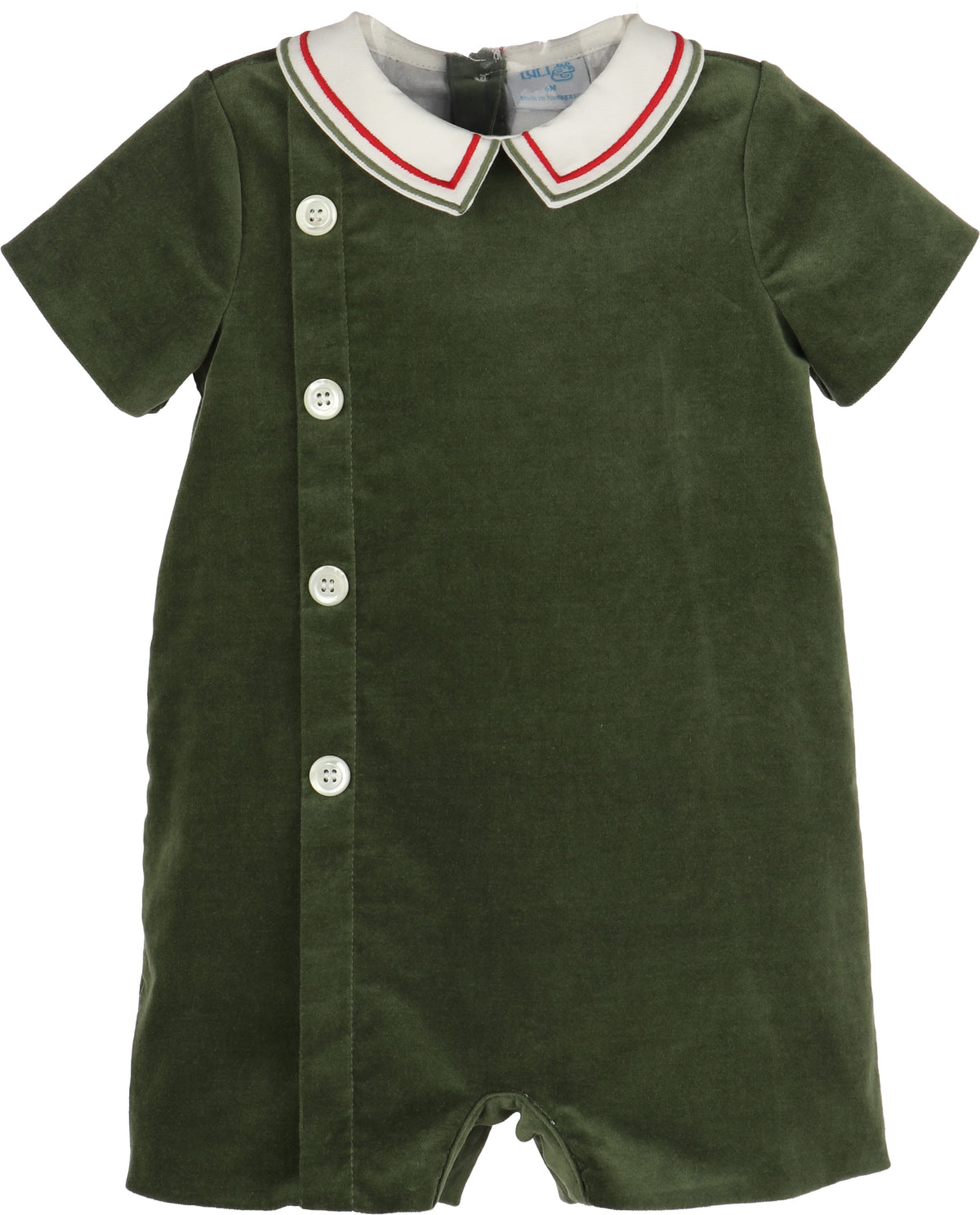 Casero & Associates Green Mistletoe Velvet Boy Bubble - Little Miss Muffin Children & Home