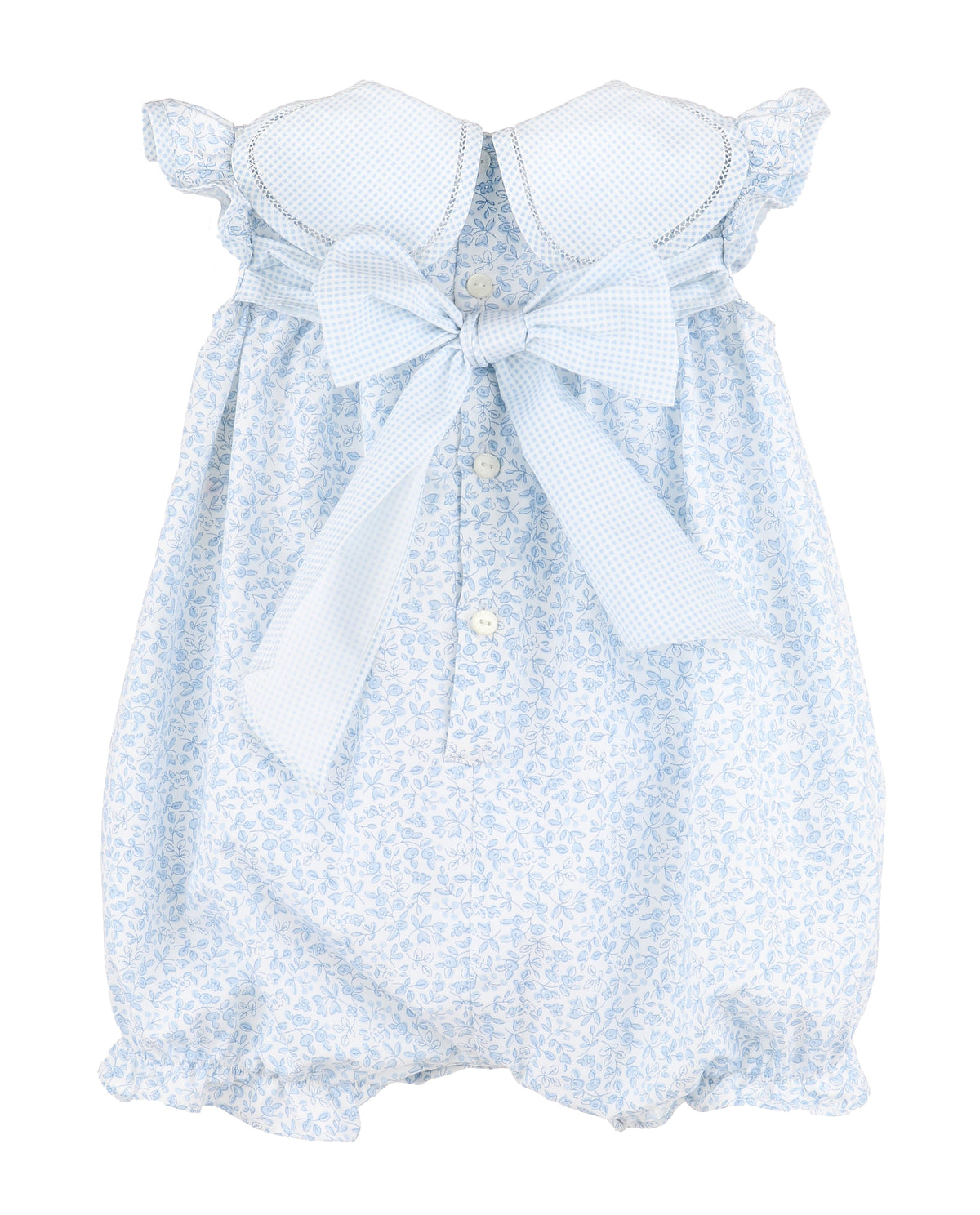 Casero & Associates Blue BB Blooms Petal Playsuit - Little Miss Muffin Children & Home