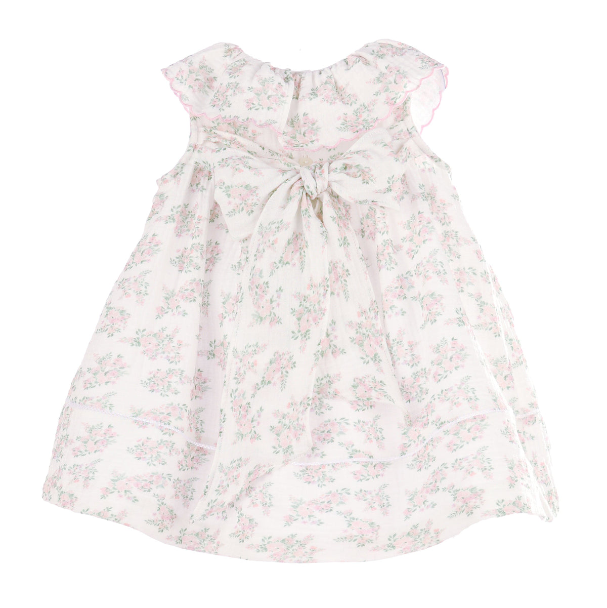 Casero & Associates Pink Floral Bluffs Ruffle Dress - Little Miss Muffin Children & Home
