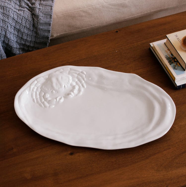 Beatriz Ball Beatriz Ball Vida Ocean Large Oval Crab Platter White - Little Miss Muffin Children & Home