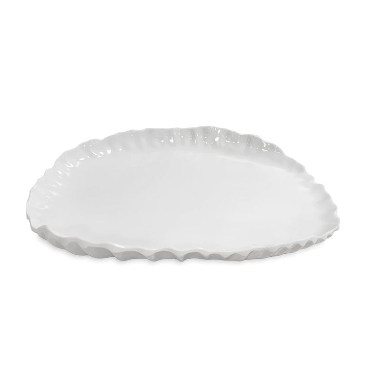 Beatriz Ball Beatriz Ball Vida Bloom Pinched Large Oval Platter, White - Little Miss Muffin Children & Home