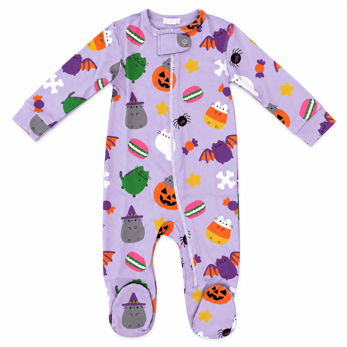 Lulu Bebe Lulu Bebe Baby Boys’ Halloween Pima Cotton Footies – Lavender - Little Miss Muffin Children & Home