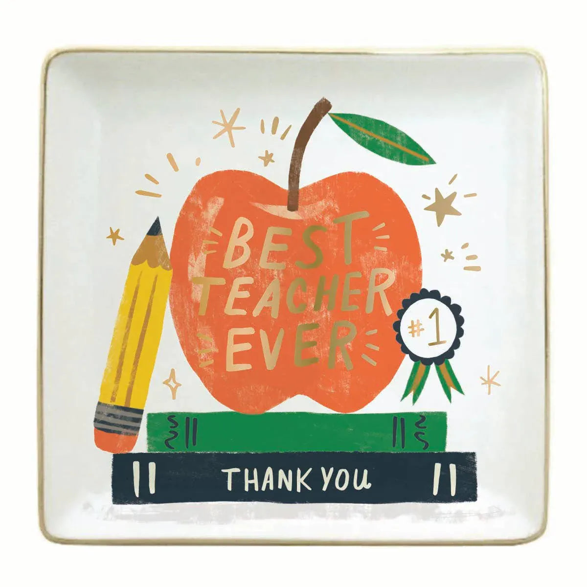 Soiree-Sisters Best Teacher Ever Ceramic Trinket Tray - Little Miss Muffin Children & Home