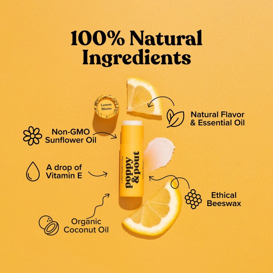 Poppy & Pout Poppy & Pout Lip Balm, Lemon Bloom - Little Miss Muffin Children & Home