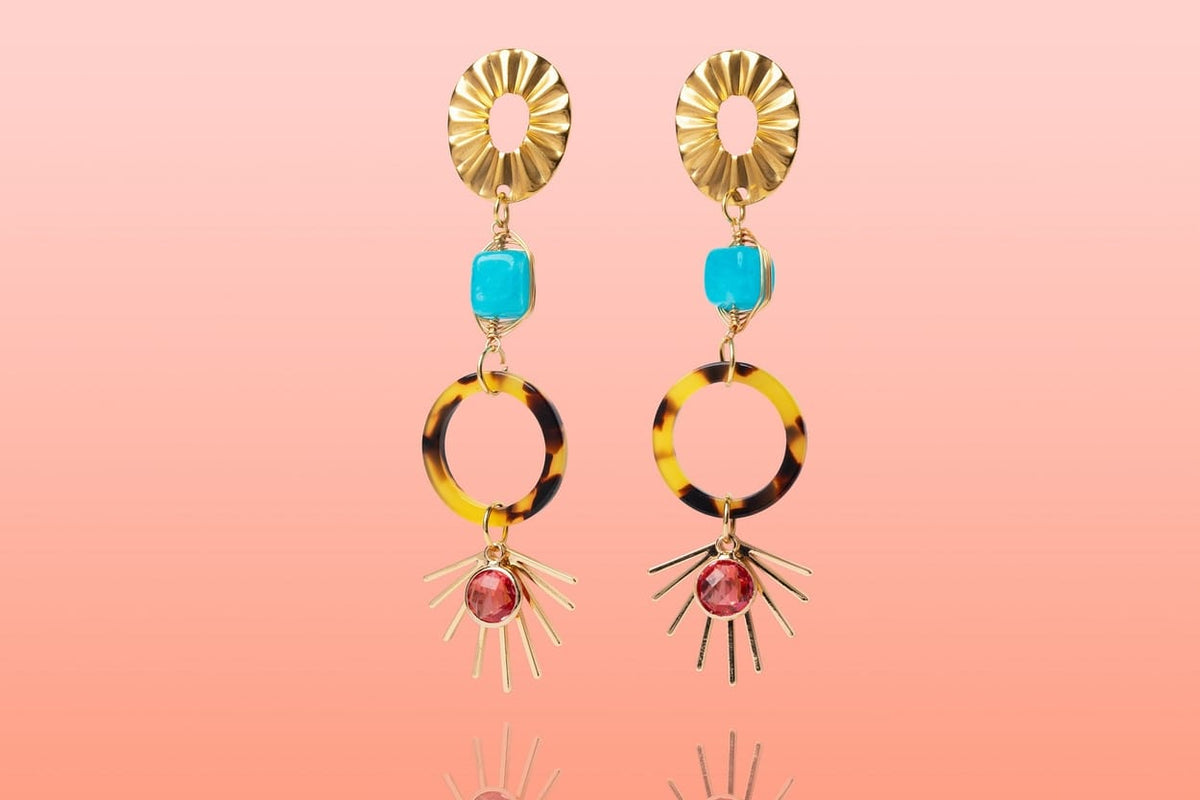 Tribe + Temple Liliana Jade Statement Earrings - Little Miss Muffin Children & Home